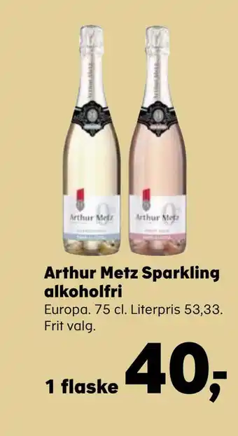 SuperBrugsen Arthur metz sparkling alkoholfri tilbud