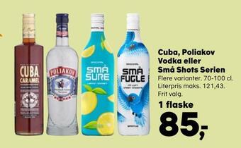 Cuba, poliakov vodka eller små shots serien