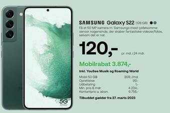 YouSee Samsung galaxy s22 tilbud