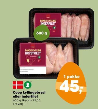 SuperBrugsen Coop kyllingebryst eller inderfilet tilbud