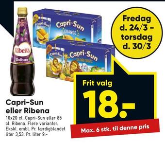 Capri-sun eller ribena