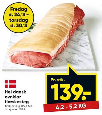 Bilka Hel dansk ovnklar flæskesteg tilbud