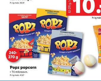 Lidl Popz popcorn tilbud