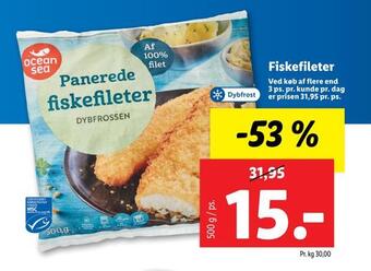 Lidl Fiskefileter tilbud