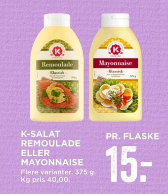 MENY K-salat remoulade eller mayonnaise tilbud