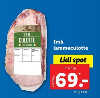 Lidl Irsk lammeculotte tilbud