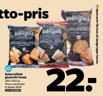 Netto Bakersfield glutenfri brød tilbud
