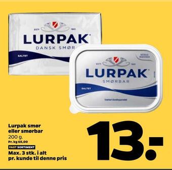 Lurpak smør eller smørbar