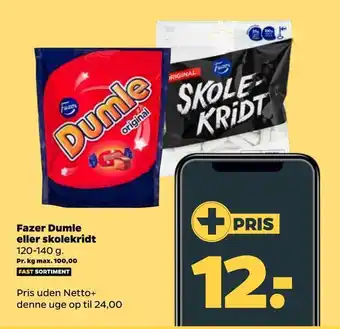Netto Fazer dumle eller skolekridt tilbud
