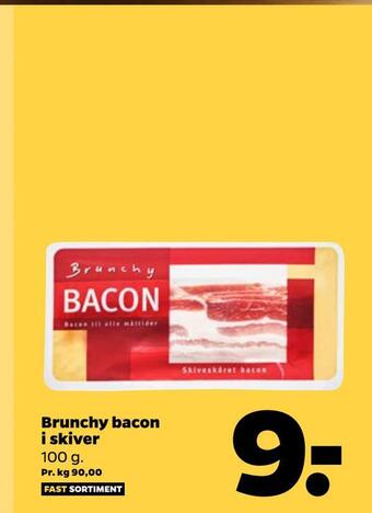 Brunchy bacon i skiver