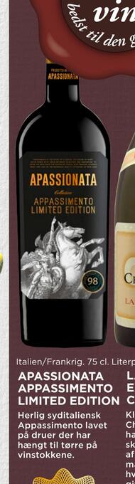 MENY Apassionata appassimento limited edition tilbud