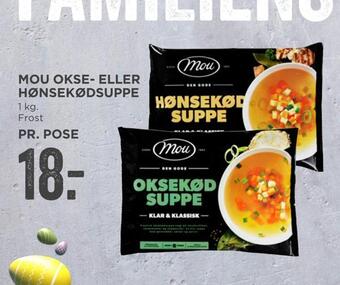 MENY Mou okse- eller hønsekødsuppe tilbud