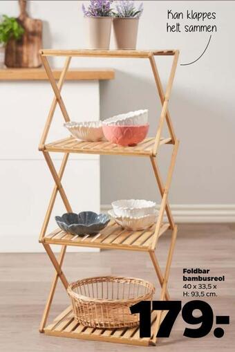 Foldbar bambusreol