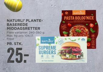 Naturli' plante baserede middagsretter