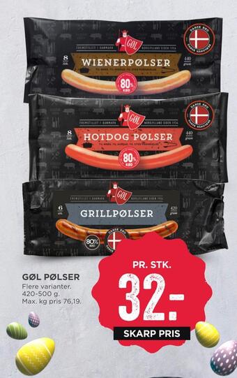 MENY Gøl pølser tilbud