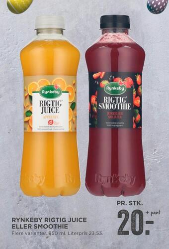 MENY Rynkeby rigtig juice eller smoothie tilbud