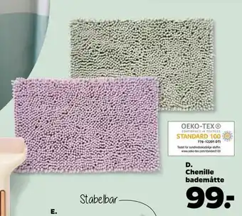 Netto Chenille bademåtte tilbud