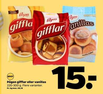 Netto Pågen gifflar eller vanillas tilbud