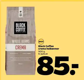 Black coffee crema helbønner