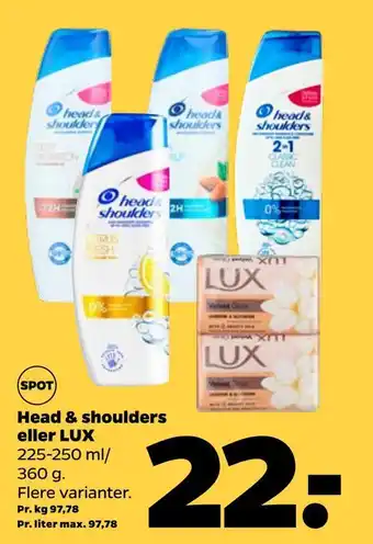 Head & shoulders eller lux