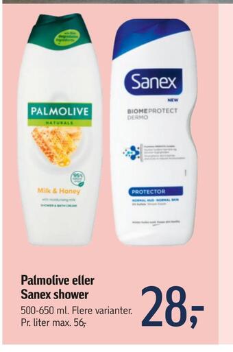Føtex Palmolive eller sanex shower tilbud
