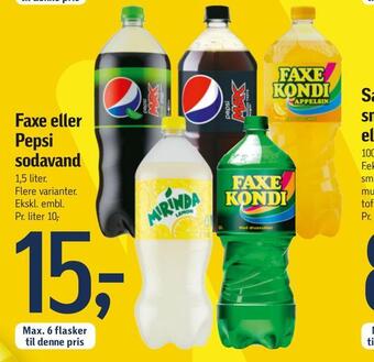 Føtex Faxe eller pepsi sodavand tilbud