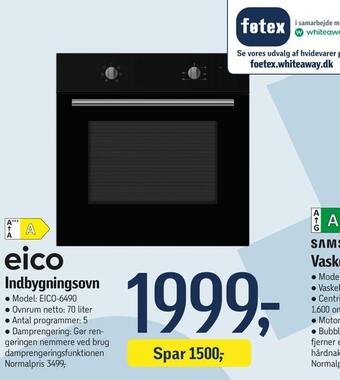 Føtex Indbygningsovn tilbud