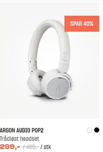 Hi-Fi Klubben Argon Audio Pop2 Trådløst Headset tilbud