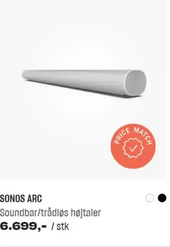 Hi-Fi Klubben Sonos Arc Soundbar/Trådløs Højtaler tilbud