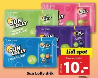 Lidl Sun Lolly Drik 750ml tilbud