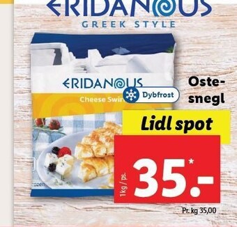 Lidl Eridanous ostesnegl tilbud