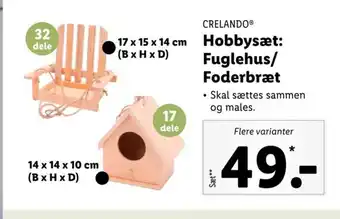 Lidl Hobbysæt : Fuglehus / Foderbræt tilbud