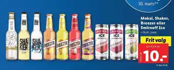 Mokai, shaker, breezer el. smirnoff ice