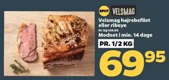Netto Velsmag højrebsfilet el. ribeye tilbud