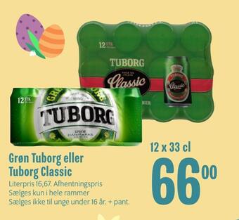 Min Købmand Grøn tuborg eller tuborg classic tilbud