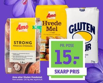 SPAR Amo eller gluten hvedemel tilbud