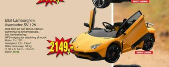 Harald Nyborg Elbil Lamborghini Aventador SV 12V tilbud