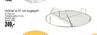 Harald Nyborg Grillrist til 57 cm kuglegrill tilbud