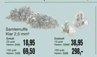 Harald Nyborg Samlemuffe Klar 2,5 mm2 tilbud