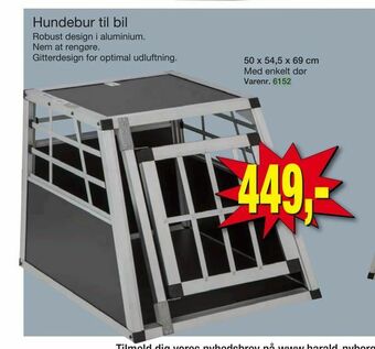 Harald Nyborg Hundebur til bil tilbud