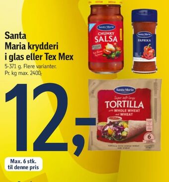 Føtex Santa maria tortillawrap tilbud