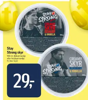 Føtex Stay strong skyr blåbær & vanilje tilbud