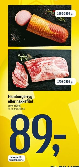 Føtex Ukendt hamburgerryg tilbud