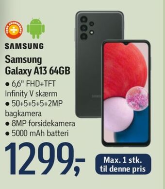 Føtex Galaxy a13 mobiltelefon tilbud