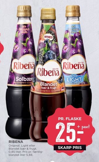 MENY Ribena konc. frugtsaft tilbud