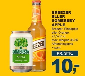 Let-Køb Breezer eller somersby apple tilbud