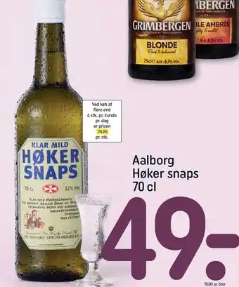 REMA 1000 Aalborg høker snaps 40 cl tilbud