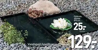 Vandspejl/spejlbassin til haven eller flydende åkande