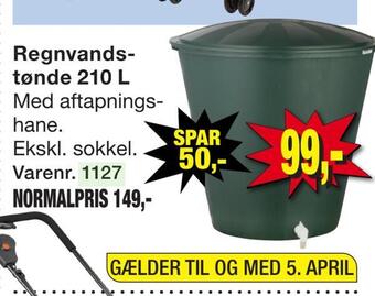 Harald Nyborg Regnvandstønde 210 l tilbud