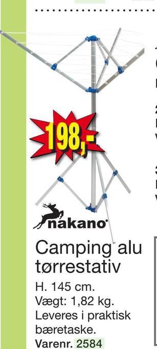 Camping alu tørrestativ